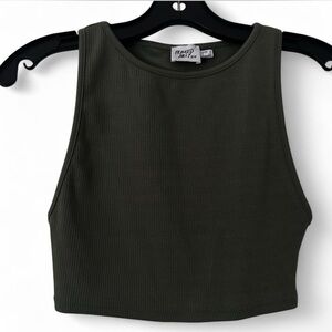 Princess Polly Ribbed Crop Tank Size 2/Small